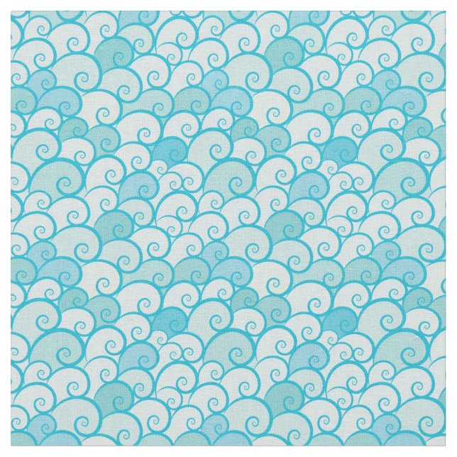 Sea Pattern Fabric (Close Up)