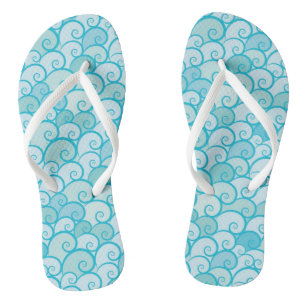Sea Pattern Flip Flops