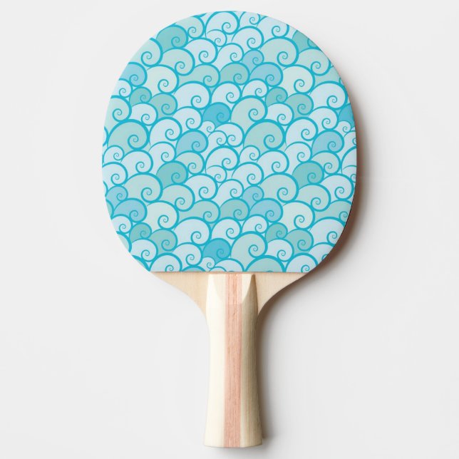 Sea Pattern Ping Pong Paddle (Front)