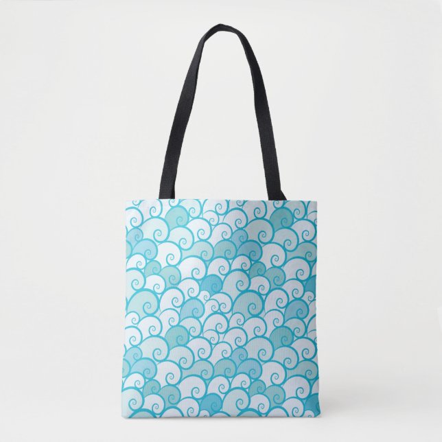 Sea Pattern Tote Bag (Front)