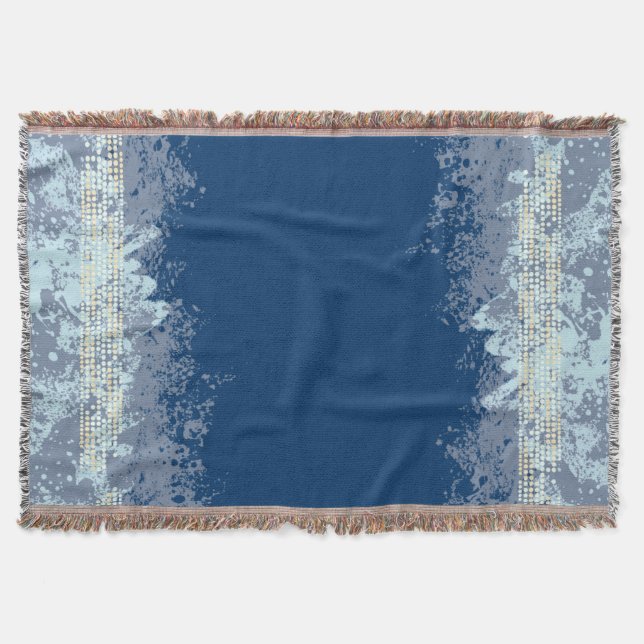 Sea patterned beach toned pattern throw (Front)