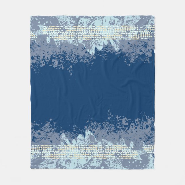 Sea patterned beach toned pattern throw throw fleece blanket (Front)