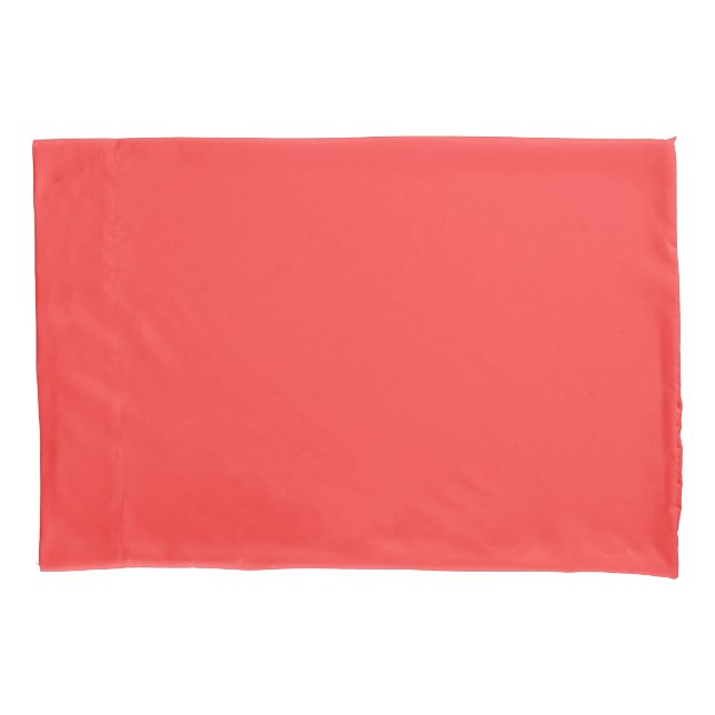 Sea Pink Coral colour Easily Customize This Pillowcase (Front-Left)