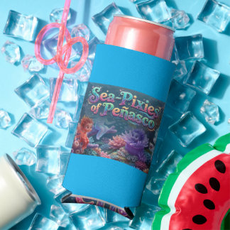 Sea-Pixies of Peñasco Underwater Fantasy Two-Tone Seltzer Can Cooler