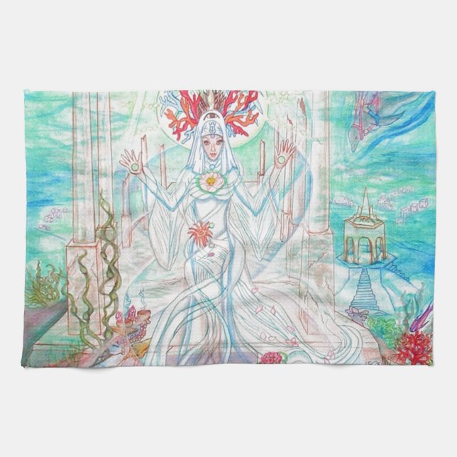 Sea Priestess Kitchen Towel (Horizontal)