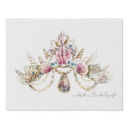Sea Princess Crown Canvas by Heather French Henry