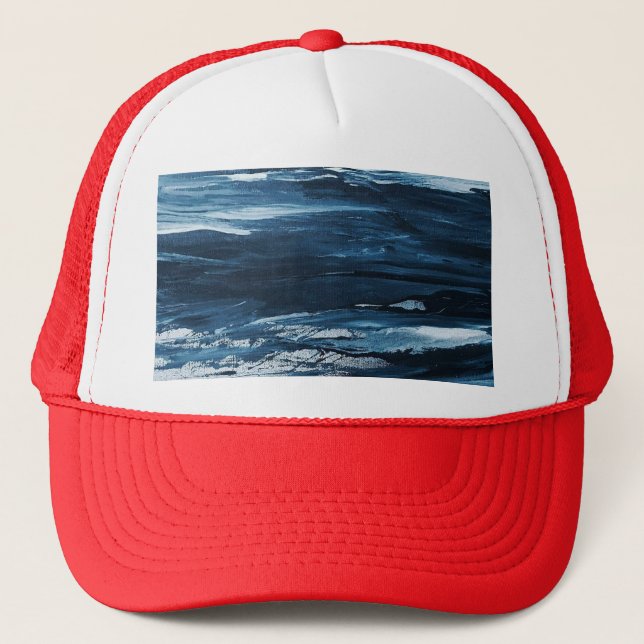 sea salt knife paint trucker hat (Front)