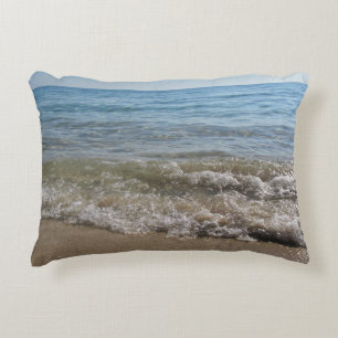 Sea & Sand Beach Waves Accent Pillow