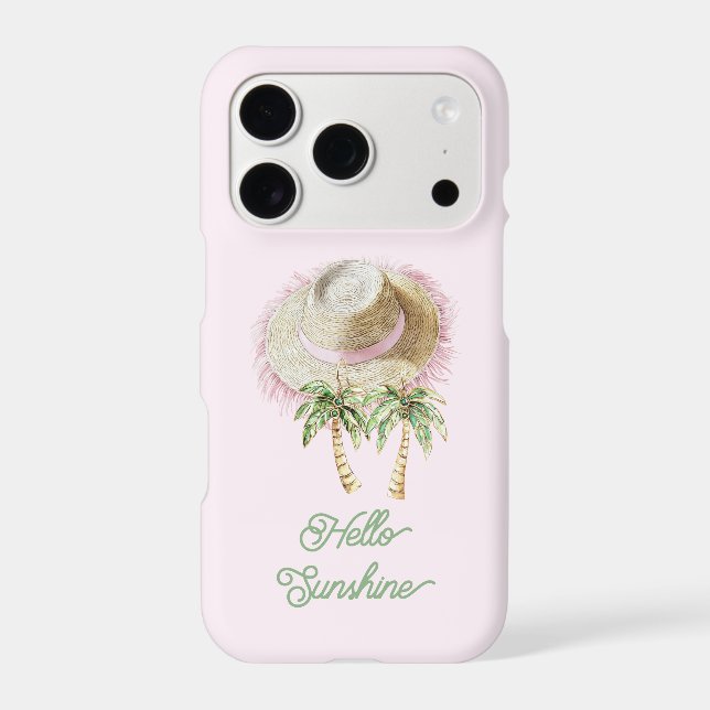 Sea Sand Sun Straw Hat Palm Trees Sunshine (Back)