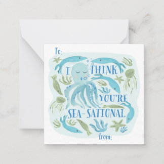 Sea-sational Classroom Valentine Card
