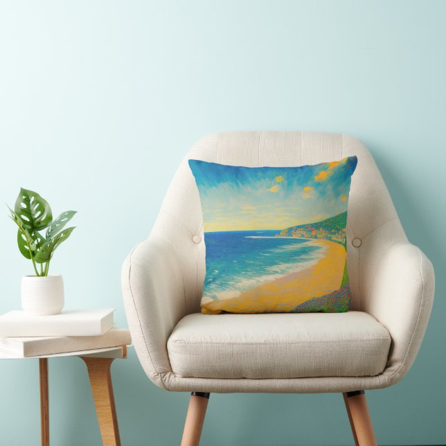 Sea Scape 07 Throw Pillow (Chair)