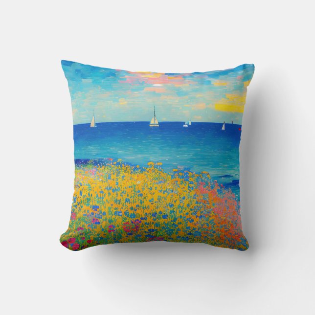 Sea Scape 08 Throw Pillow (Front)