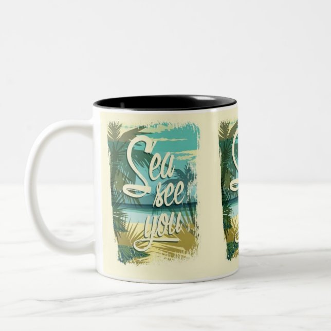 SEA SEE YOU Two-Tone COFFEE MUG (Left)