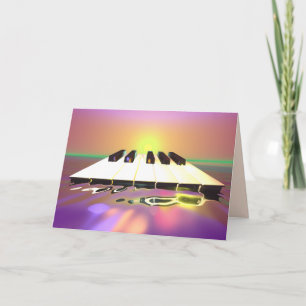 Sea Sharp Piano Keys Card