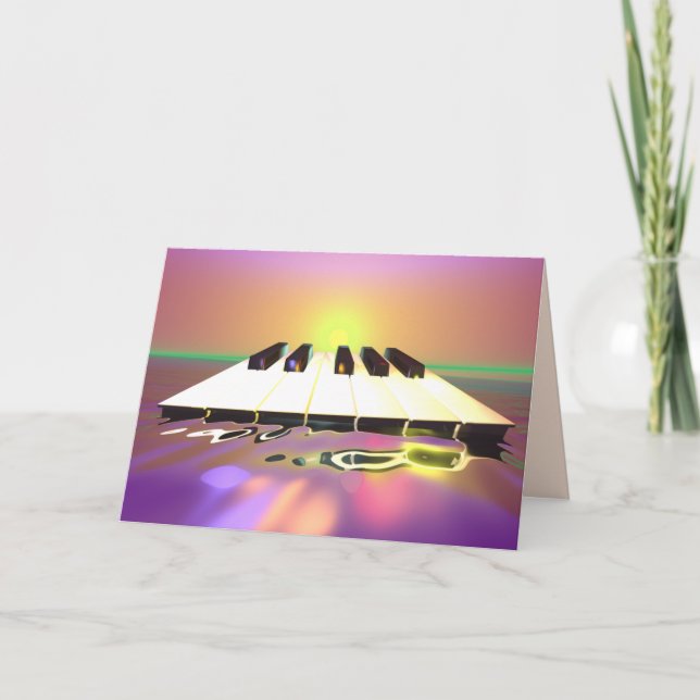 Sea Sharp Piano Keys Card (Front)