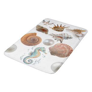 Sea shell bath mat