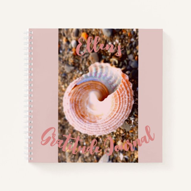 SEA SHELL BEACH NATURE PHOTO GRATITUDE JOURNAL (Front)
