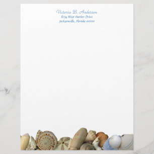 Sea Shell Border Letterhead, 2 Letterhead