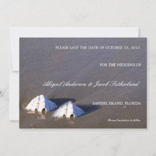 Sea Shell Brown -Save the Date cards