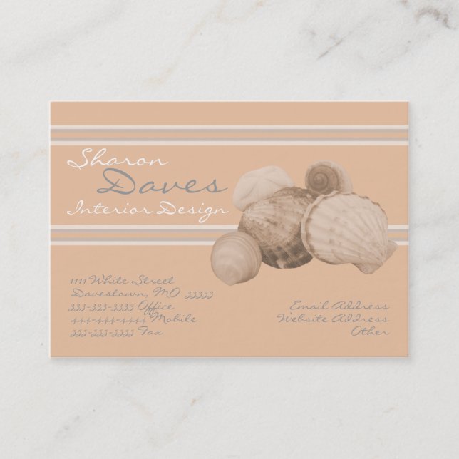 Sea Shell Chubby Business Card (Front)
