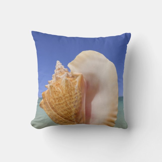 Sea Shell Close Up Throw Pillow (Front)