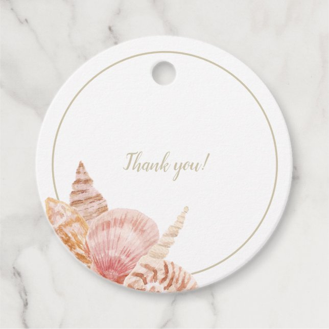 Sea Shell Favor Tags (Front)