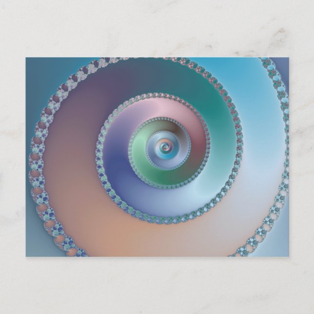 Sea Shell - Fractal Postcard (Front)