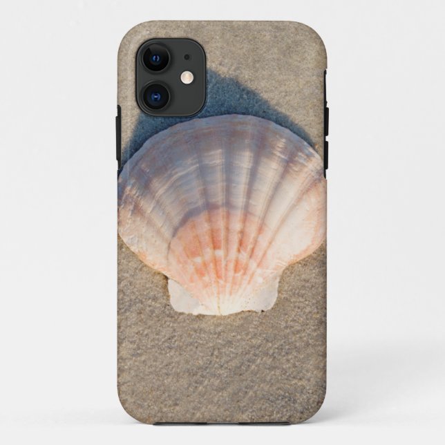 Sea Shell Laying On Sandy Beach Case-Mate iPhone Case (Back)