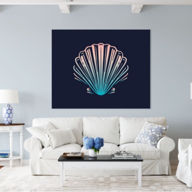 Sea Shell Ocean Wall Art Poster Print (Sea Shell Ocean Wall Art Poster Print by TinkPrints.)