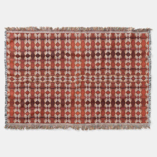 Sea Shell Pattern, Red Throw Blanket