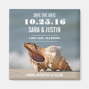 Sea Shell Save the Date Magnet