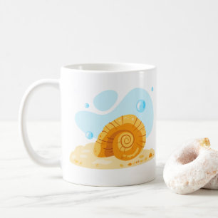 Sea shell. Underwater world. Ocean life  Coffee Mug