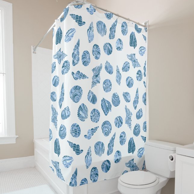 Sea Shell Watercolor Nautical Coastal Blue (Creator Uploaded)