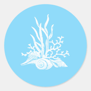 Sea Shell Wedding Stickers
