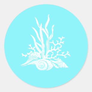 Sea Shell Wedding Stickers