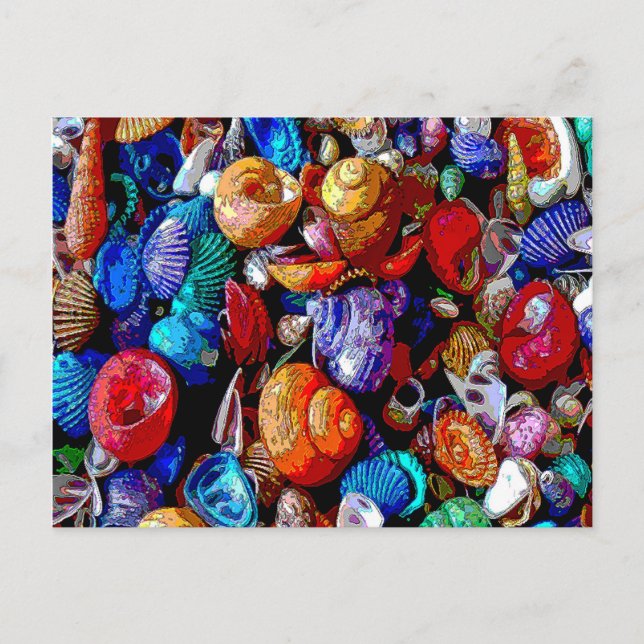 Sea Shells Abstract 2009 Postcard (Front)