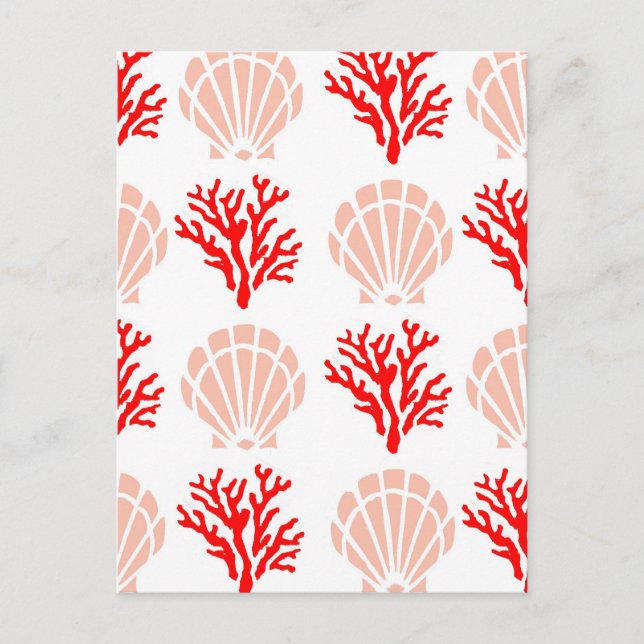Sea Shells and Coral Postcard (Front)