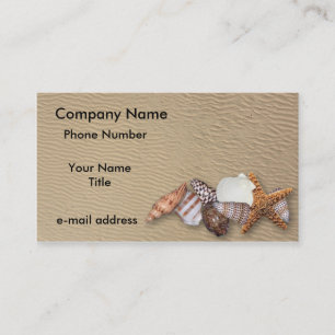 Sea Shells and Sandy Beach Business Card