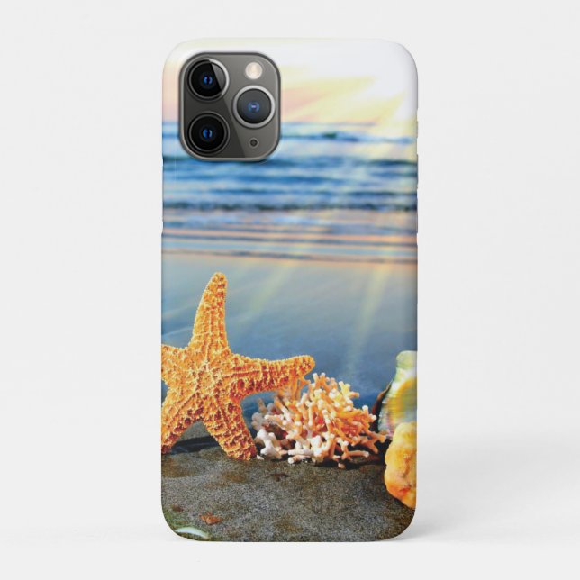Sea shells and starfish on beach Case-Mate iPhone case (Back)