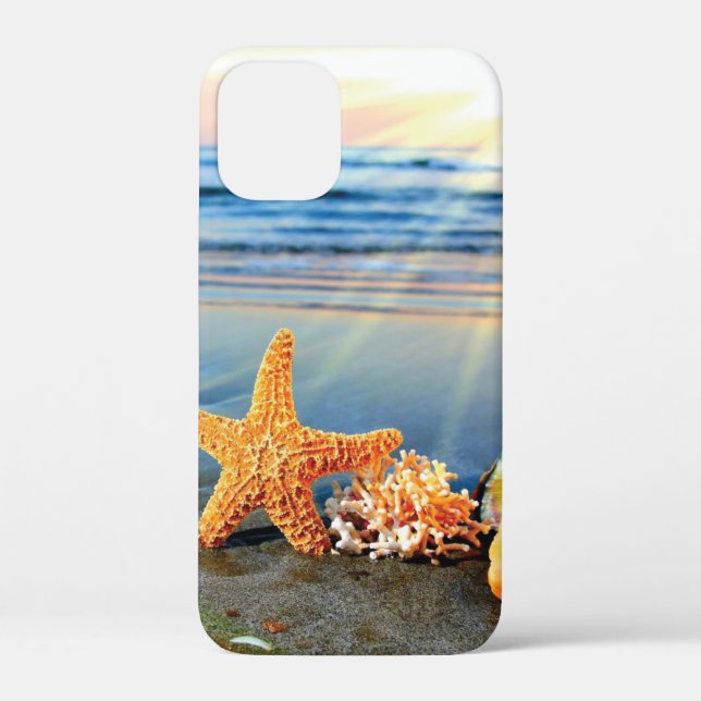 Sea shells and starfish on beach Case-Mate iPhone case (Back)