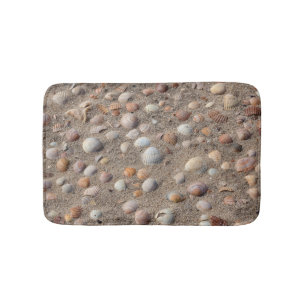 Sea  shells at the beach bath mat