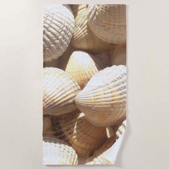 Sea Shells Beach Photography Beach Towel (Front)