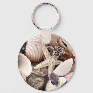 Sea Shells by the Shore Keychain