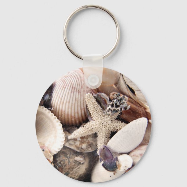 Sea Shells by the Shore Keychain (Front)