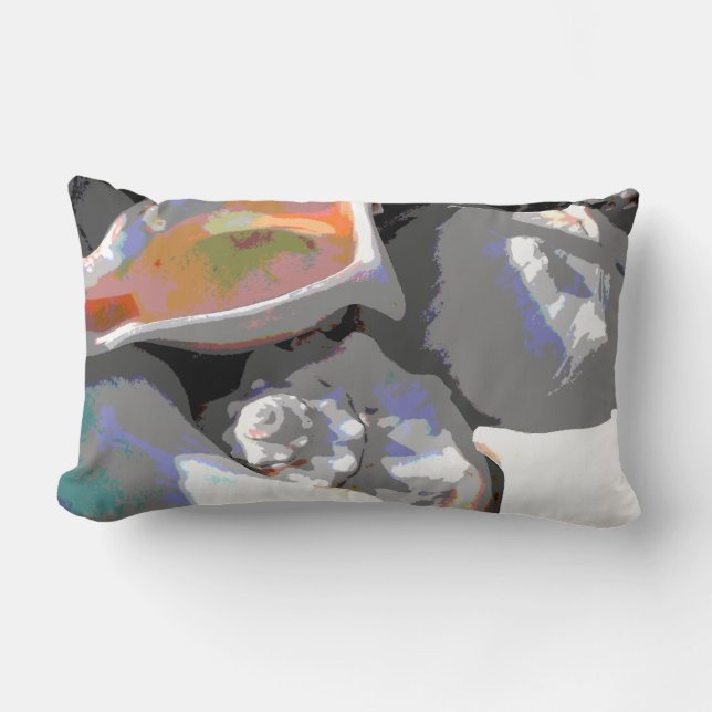 Sea Shells Closeup Lumbar Pillow (Front)