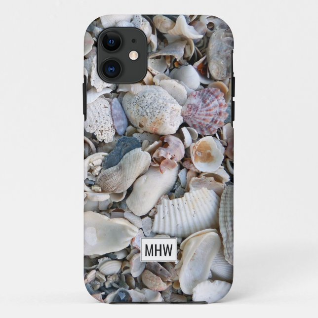 Sea Shells custom monogram phone cases (Back)