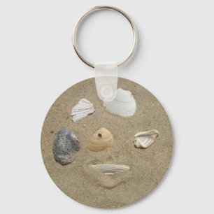 Sea Shells in the Sand Keychain