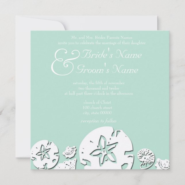 Sea Shells - Invitations De Mariage (Devant)