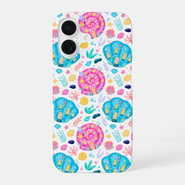 Sea Shells iPhone 16 Case (Back)