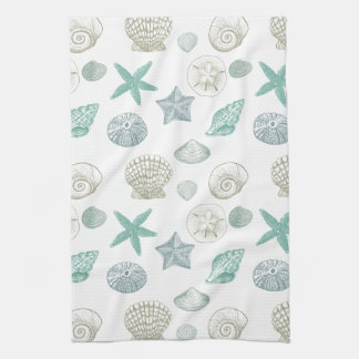 Sea shells kitchen towel